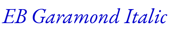 EB Garamond Italic fuente